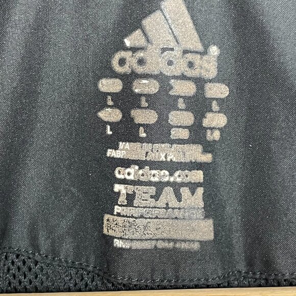 Adidas Windbreaker Jacket Men Sz Large SAMPLE Black White Track Athletic Relaxed - Picture 8 of 12